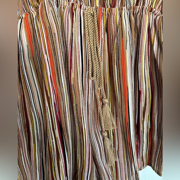 Boutique x Royal & Reese Bell-Sleeve Romper Jumper Jumpsuit Rust/Tan Multi Large - Picture 5 of 13